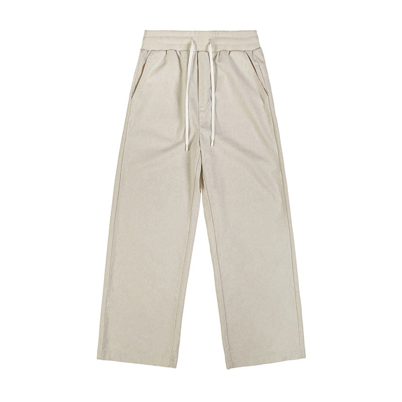 CBA93279-124B 春秋季垂感棉麻長褲直筒寬鬆褲(4色)
