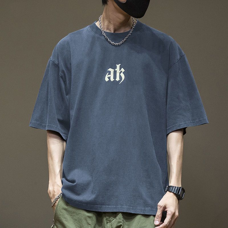 CBE002-96B 純棉200克T恤短袖T恤港風嘻哈印花痞帥寬鬆(5色)