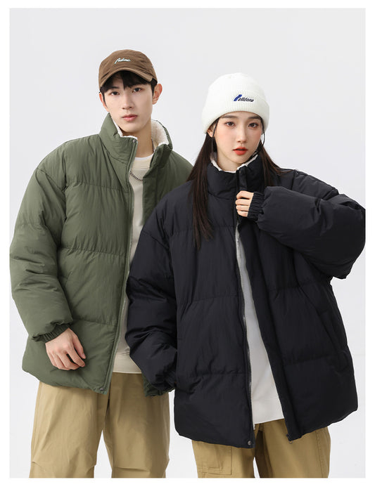 CBCMT2375-124B 冬季日系羊羔絨寬鬆棉衣加厚保暖外套(男女同款.5色)