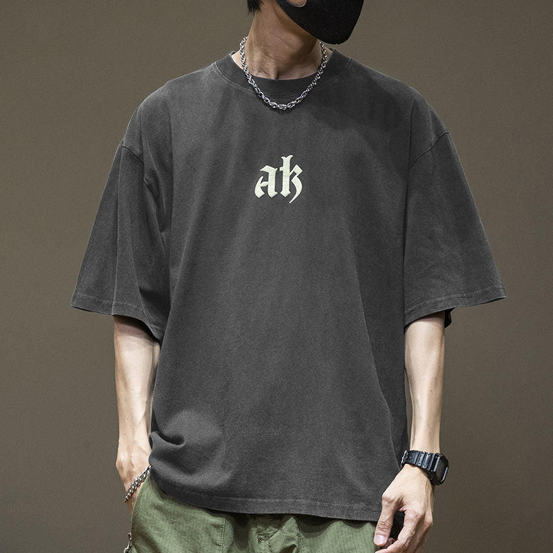 CBE002-96B 純棉200克T恤短袖T恤港風嘻哈印花痞帥寬鬆(5色)