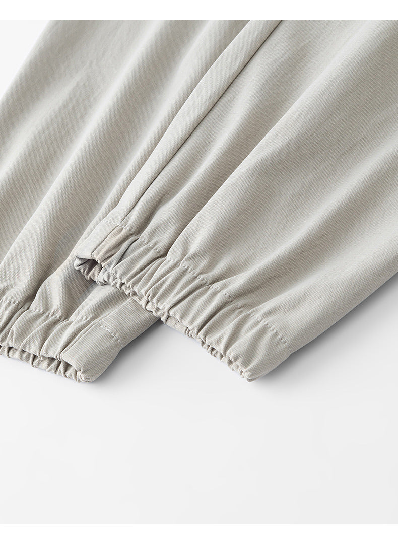 CBA7005-124B 春秋季鉚釘分割拼接束腳褲寬鬆薄款休閒褲(3色)