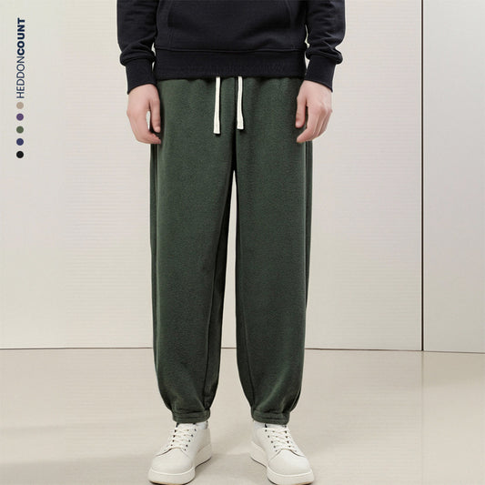 CBA867-124B 厚實保暖360g奧粒絨束脚冬季加絨雙面絨休閒長褲(5色)