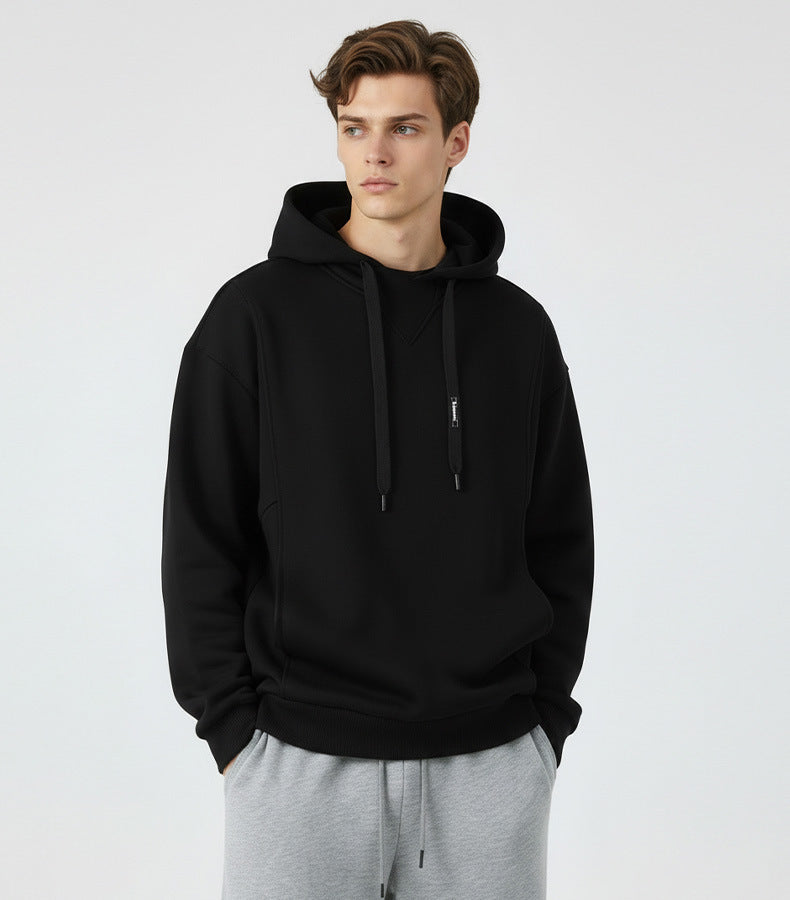 CBDdj55682-124B 拼接三角420G連帽春秋季寬鬆加絨帽衫(5色)