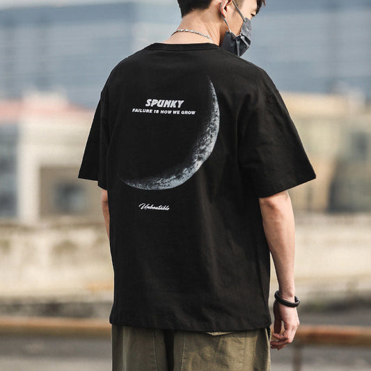 CBE0325-080-96B 夏季純棉200克短袖T恤美式寬鬆大碼(5色)