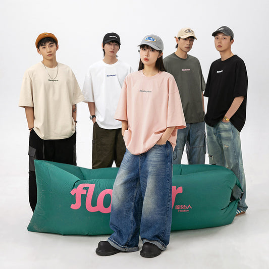 CBEL1992-8H 純棉基礎字母印花T恤男女同款夏季圓領T恤(6色)