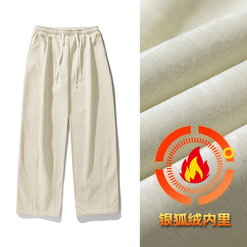 CBAK2148-8H 日系垂感純棉休閒褲春季復古雙打褶設計加絨百搭長褲(多色可選)