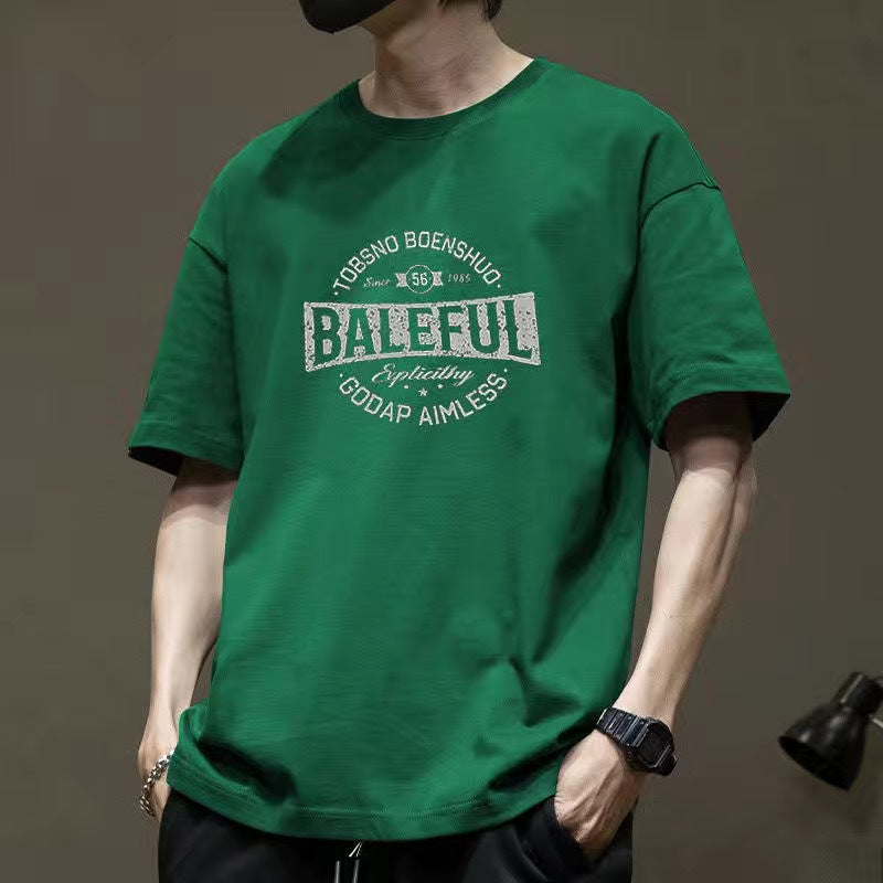 CBE0658-96B 短袖T恤夏季潮牌印花美式短袖純棉200克T恤寬鬆(6色)