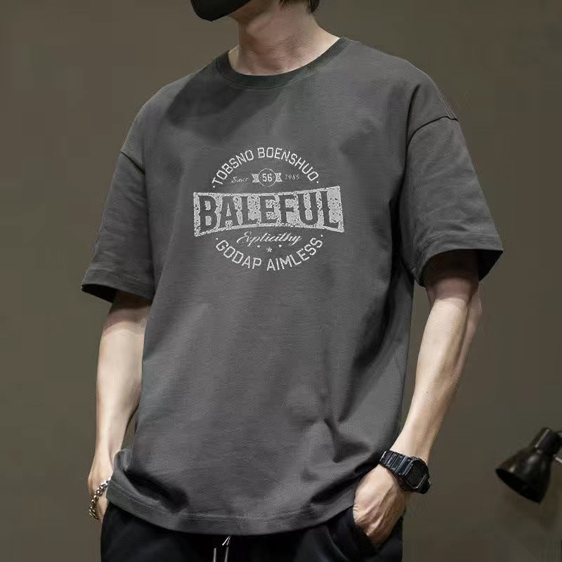 CBE0658-96B 短袖T恤夏季潮牌印花美式短袖純棉200克T恤寬鬆(6色)