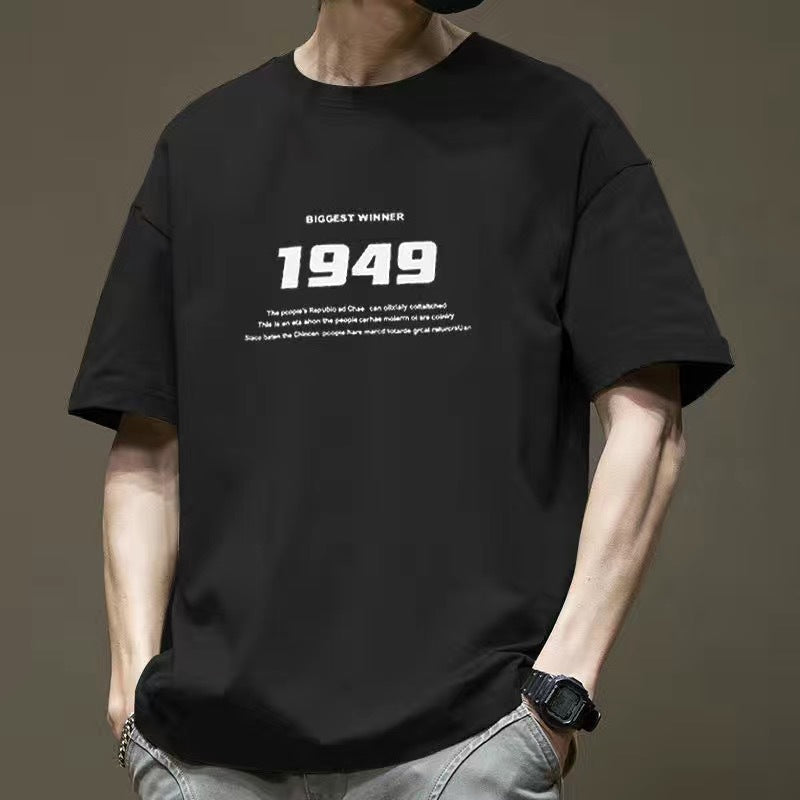CBE581-96B 純棉200克美式短袖T恤潮牌潮流夏季字母印花短袖(5色)