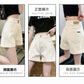 CGS672-97B 高腰牛仔短褲夏季薄款A字闊腿熱褲(2色)