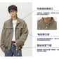 CBCMJ6034-8H 復古夾克雙袋短寬立領格子外套