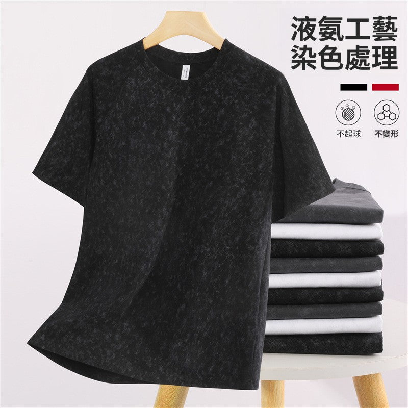 CBED0905-124B 做舊雪花水洗短袖T恤夏季半袖寬鬆T恤(3色.男女同款)CGE