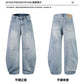 CBAKJ2601-1B 夏季褶皺設計感彎刀褲潮流百搭高街長褲(2色)