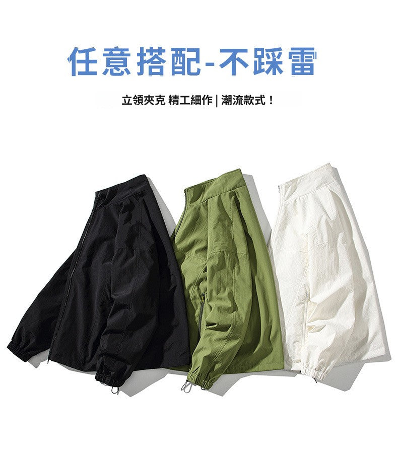 CBC2302-124B 翻領夾克外套春秋季百搭寬鬆上衣(3色)