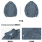 CBDMC7136-8H 復古水洗牛仔條紋長袖襯衫後背拼接設計