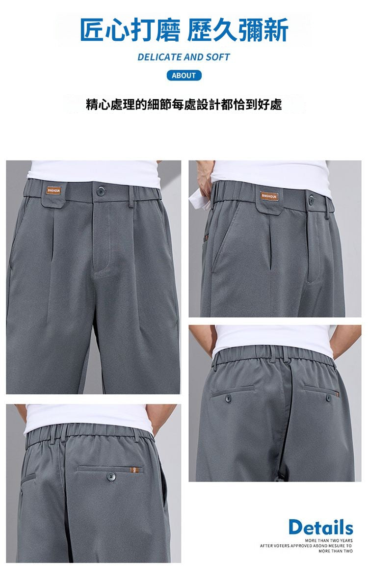 CBSBYD88-84B 夏季冰絲速乾七分褲休閒百搭寬鬆直筒7分褲(3色)