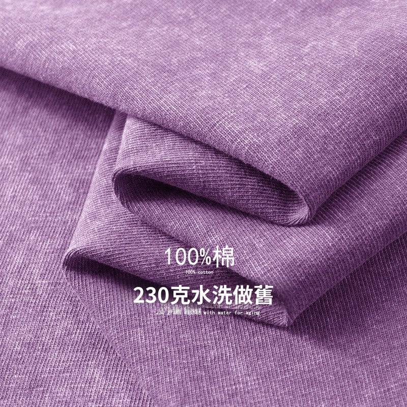 CBE21230-3-124B 夏季美式復古洗水字母印花短袖T恤(2色.男女同款)