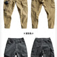 CBA337-99B 多口袋工裝風休閒長褲子九分寬束腳褲(3色)