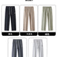 CBAMP2502-65B 夏季純棉水洗復古鬆緊腰直筒休閒褲(5色)