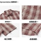CBEMC7189-8H 復古撞色格紋短袖襯衫春夏襯衣外套(2色)