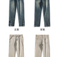 CBAYD786-703-1B 復古機能潮牌拉鍊彈性男直筒港風牛仔長褲(3色)