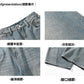 CBAMN2383-8H 廓形寬鬆洗水牛仔褲側邊分割長褲(2色)