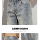CBAJD270-65B  秋冬寬鬆哈倫微錐小直筒高街懷舊彈力牛仔褲