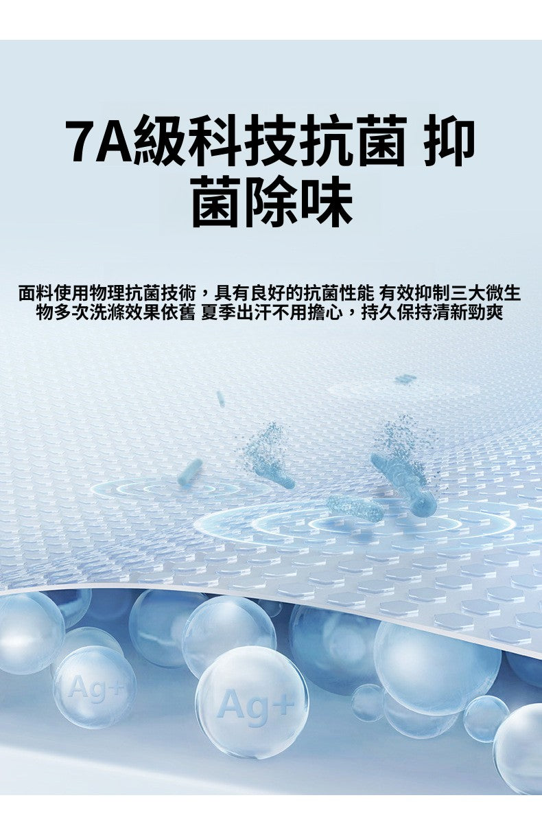 CBES8220-1-124B 凉感7A抗菌字母印花短袖T恤(6色.男女同款)