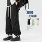 CBADL-2504-124B 日系工裝設計感分割運動褲寬鬆百搭直筒休閒長褲(3色)