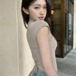 CGE6426-9B 氣質綁帶鏤空設計感小眾針織上衣(4色)