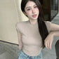CGE6426-9B 氣質綁帶鏤空設計感小眾針織上衣(4色)